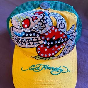 USED ED HARDY's DEATH OF LOVE HAT!!
